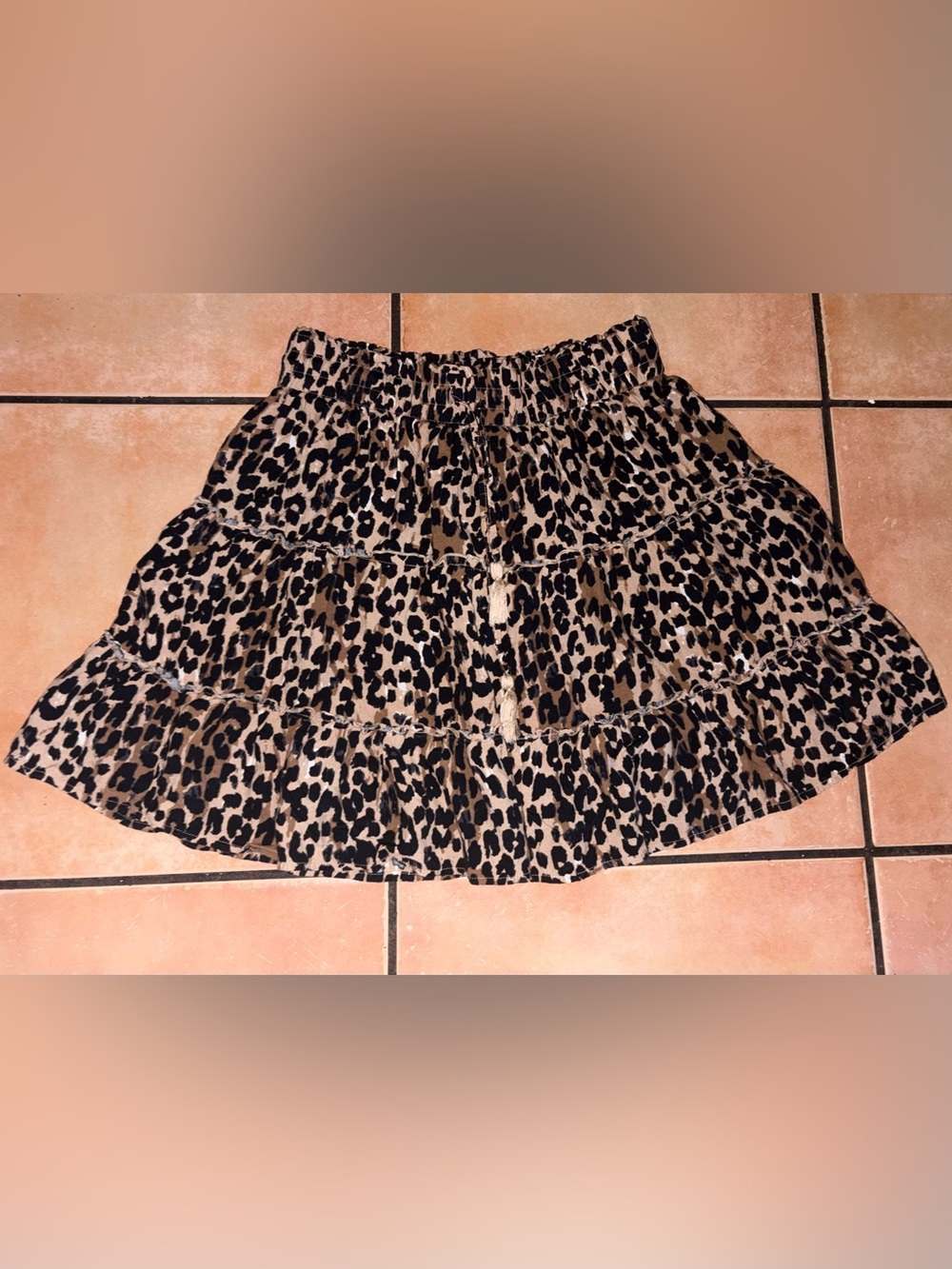 Charlie Paige Leopard Print Mini Skirt